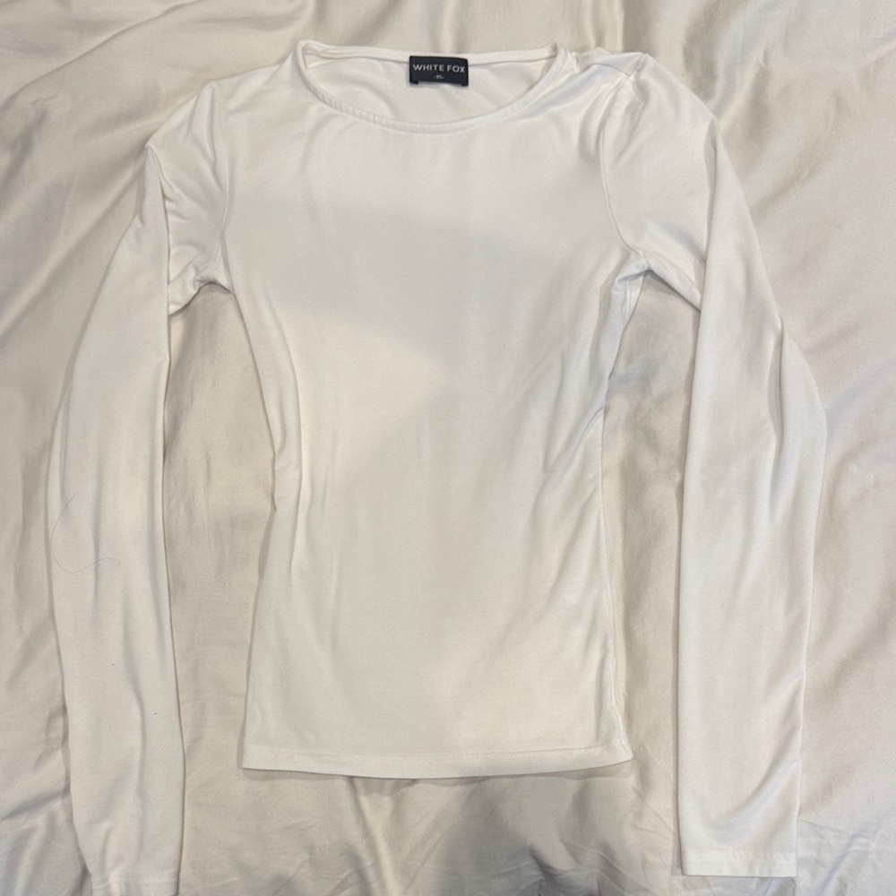 White Fox Long Sleeve White Top
